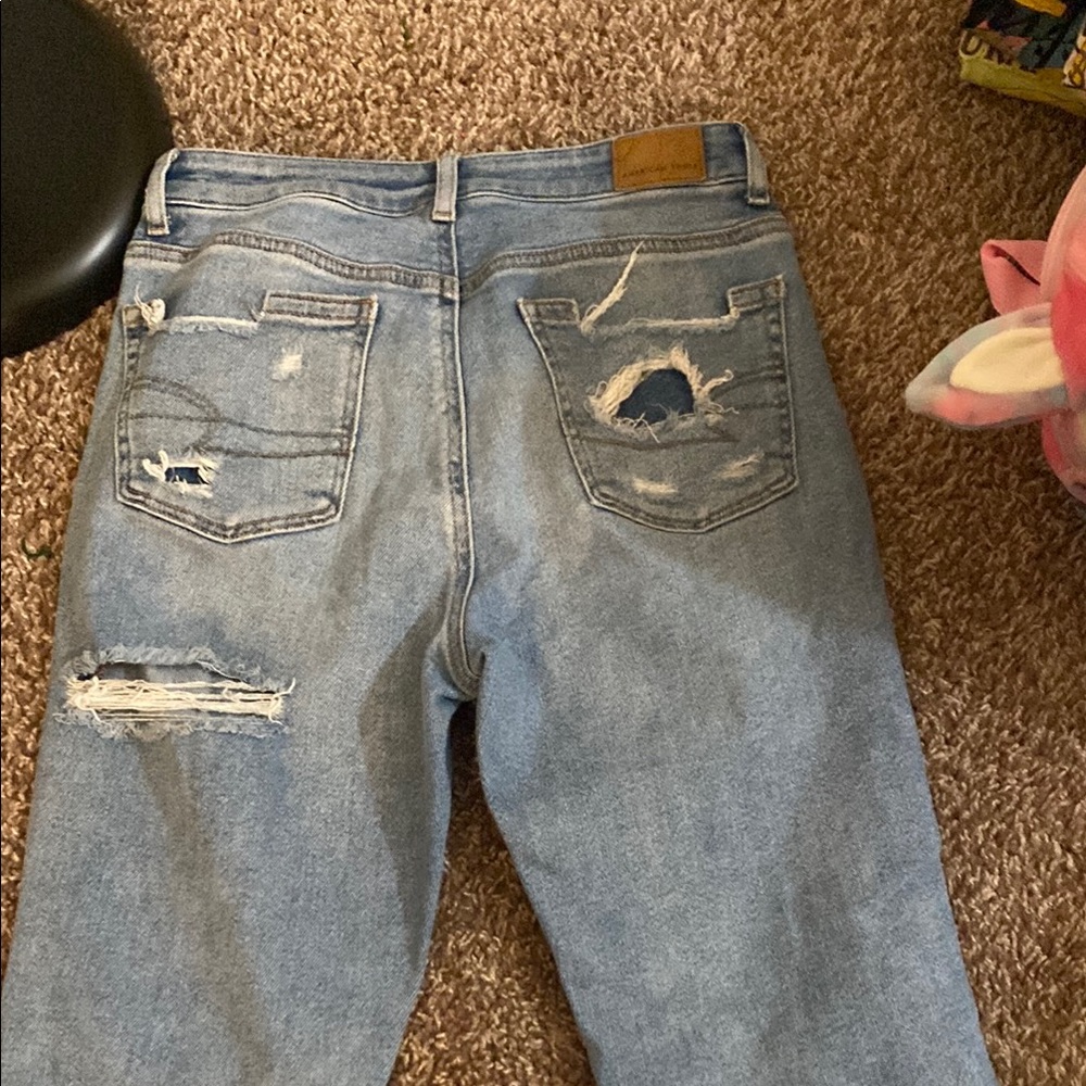 American Eagle Outfitters Blue Straight Leg Jeans - Picture 3 of 6